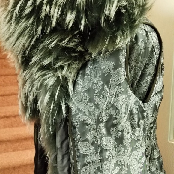 ✅46C New slate green jacket Real Finland Racoon - Picture 9 of 16